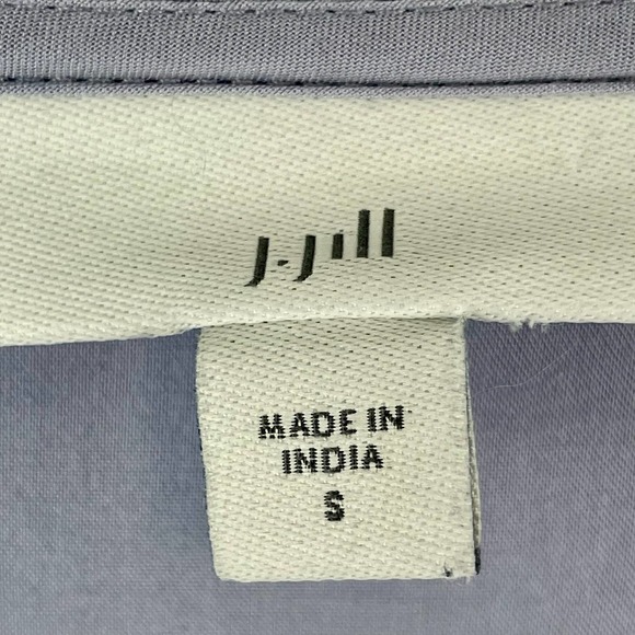 J. Jill Lilac Embroidered Rayon 3/4 Sleeve Light Weight Blouse Size S - Picture 4 of 6